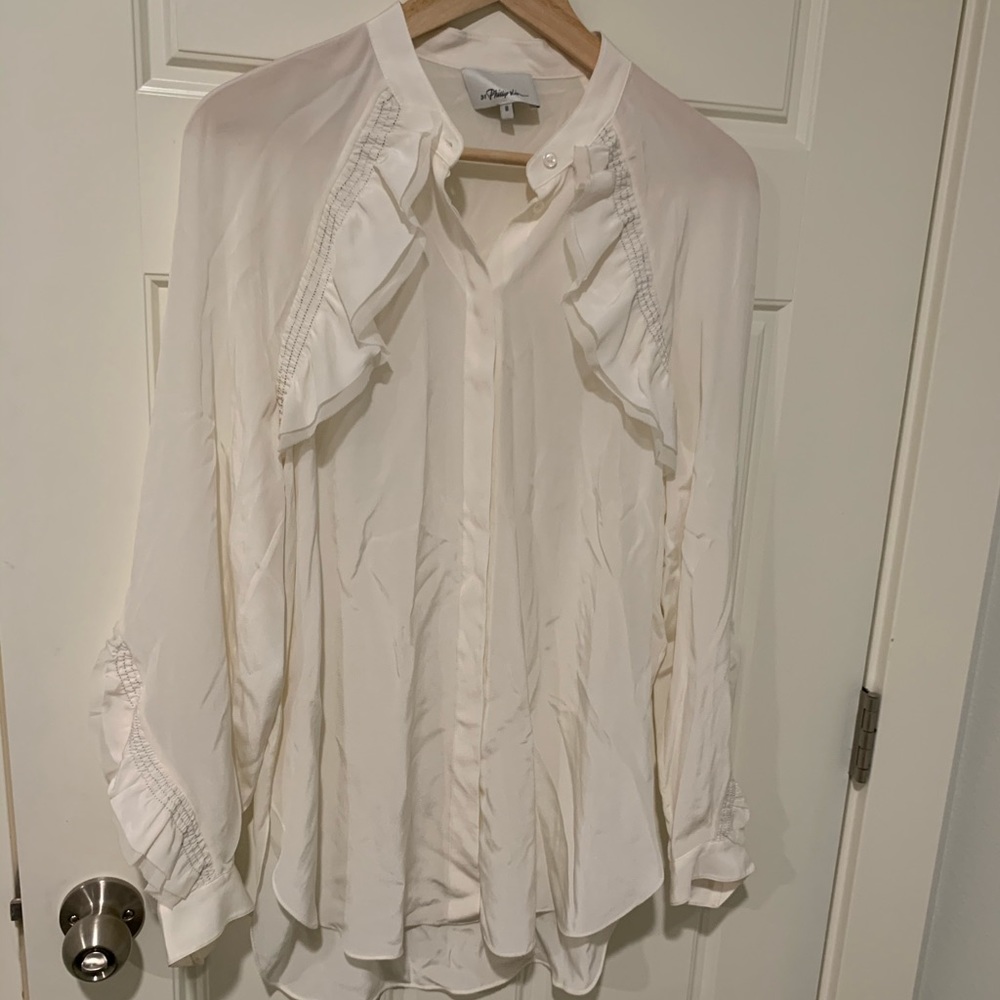 NWOT Phillip Lim cream silk blouse